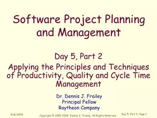 Software Project Planning and Management