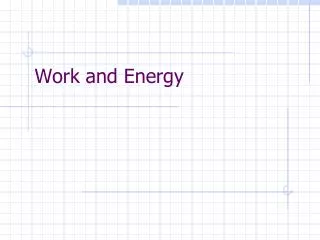 work and energy