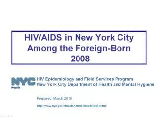 hiv aids in foreign born 2008