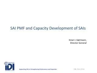 SAI PMF and Capacity Development of SAIs