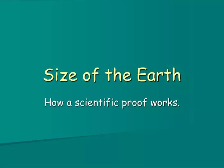 size of the earth