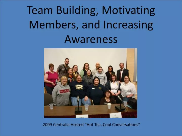 team building motivating members and increasing awareness
