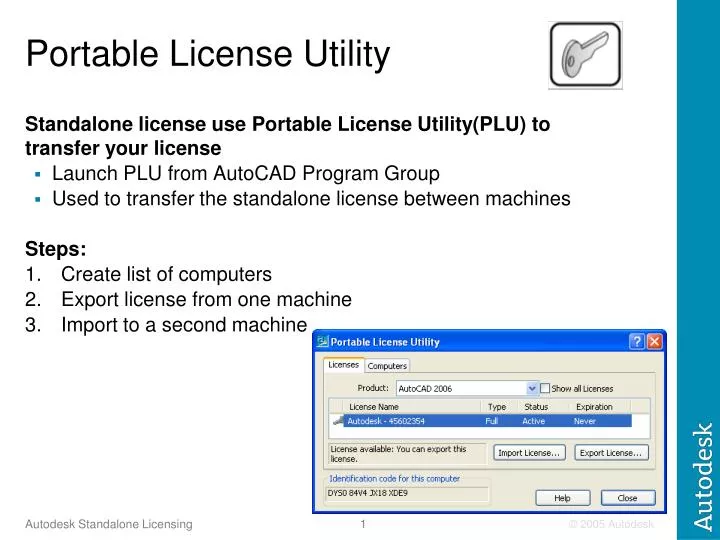 portable license utility
