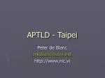 APTLD - Taipei - slide 1