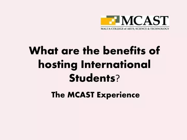 what are the benefits of hosting international students