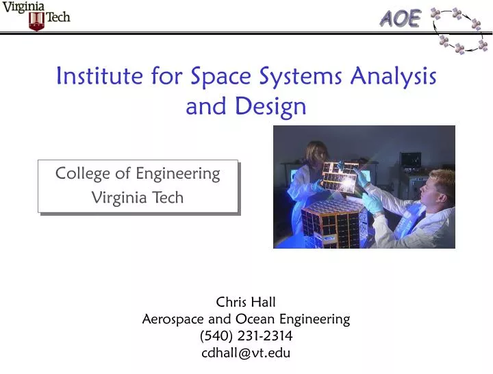 institute for space systems analysis and design