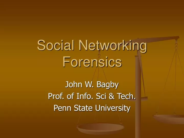 social networking forensics