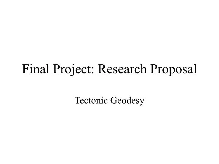 final project research proposal