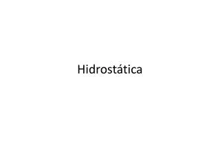hidrost tica