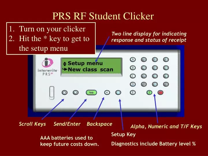 prs rf student clicker