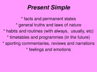 present simple