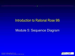 Introduction to Rational Rose 98i