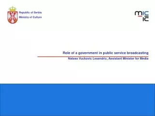 Role of a government in public service broadcasting