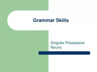 grammar skills