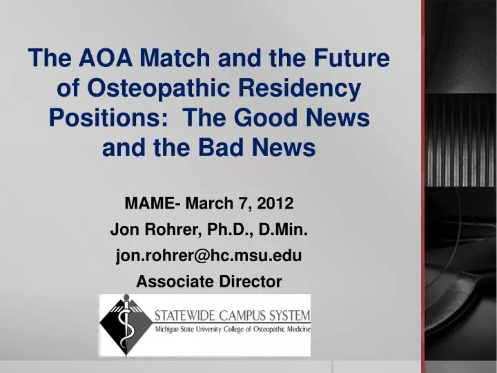the aoa match and the future of osteopathic residency positions the good news and the bad news
