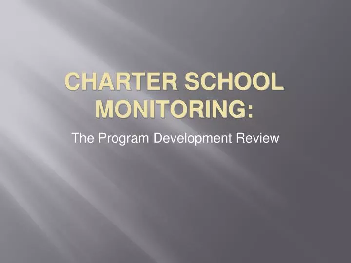 charter school monitoring