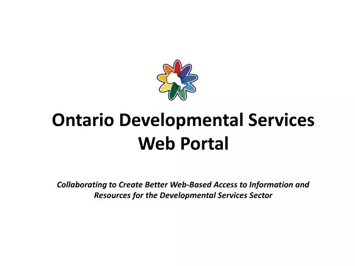ontario developmental services web portal