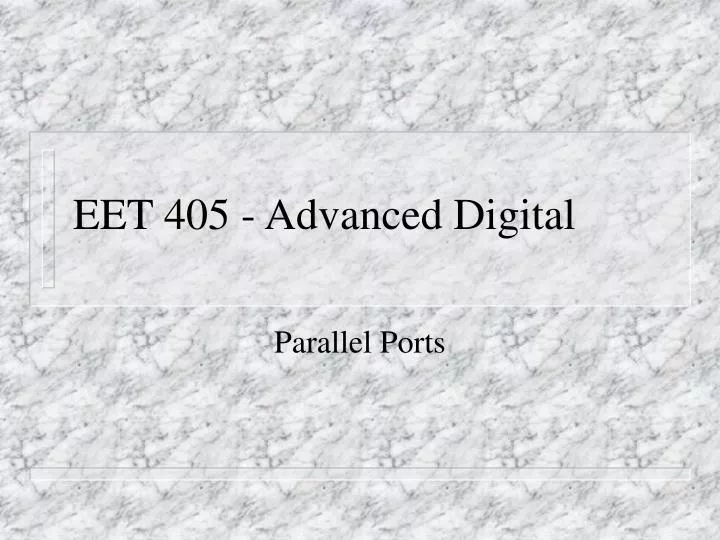 eet 405 advanced digital