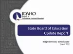 State Board of Education Update Report - slide 1