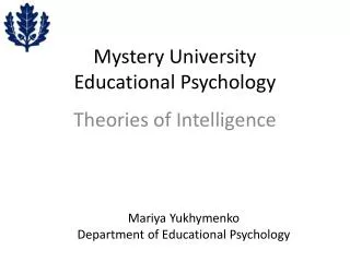 Mystery University Educational Psychology