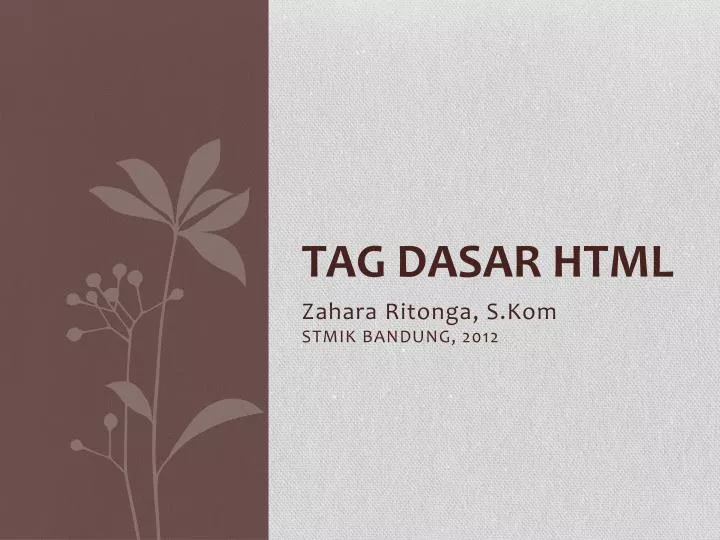 tag dasar html