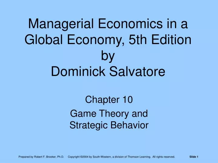 managerial economics in a global economy 5th edition by dominick salvatore