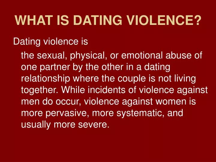 what is dating violence