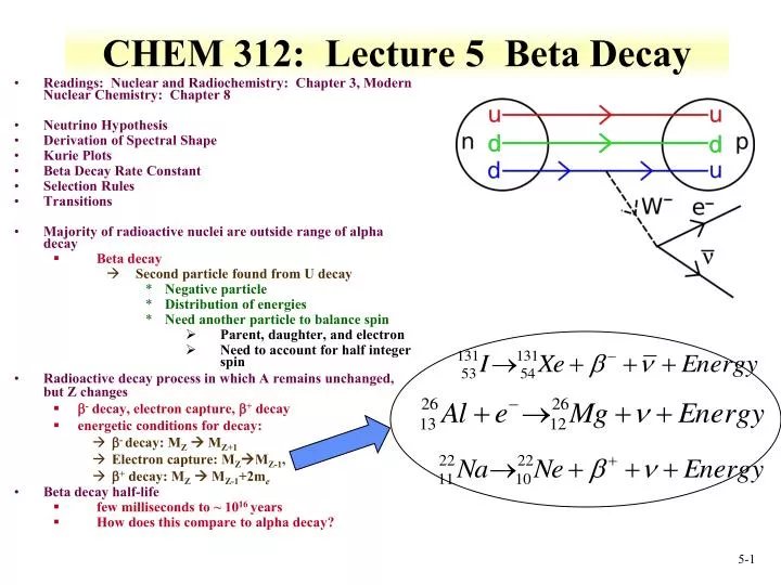chem 312 lecture 5 beta decay