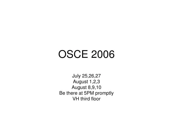 osce 2006