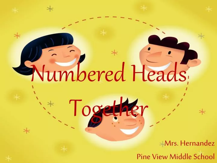 numbered heads together