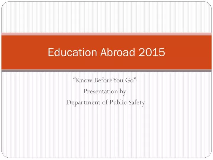 education abroad 2015