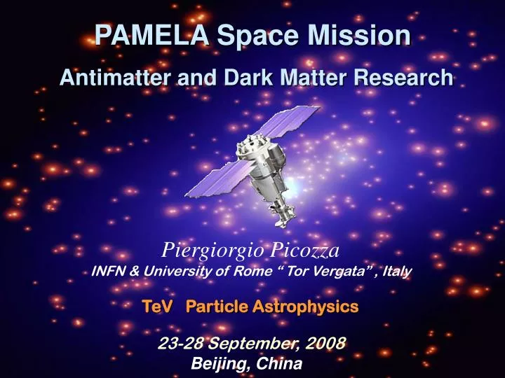 pamela space mission antimatter and dark matter research