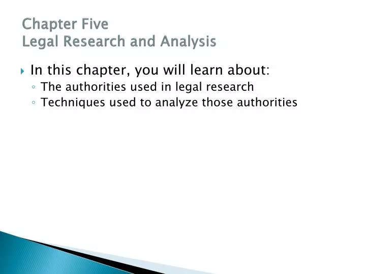 chapter five legal research and analysis