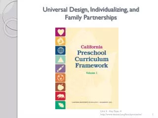 Universal Design, Individualizing, and Family Partnerships