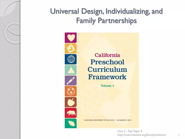 universal design individualizing and family partnerships