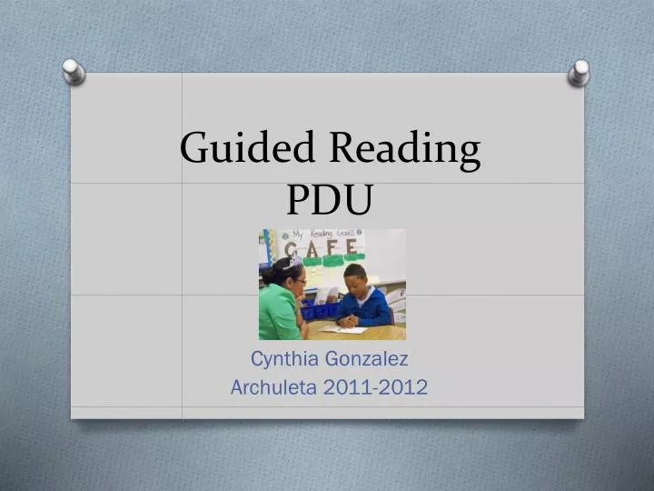guided reading pdu