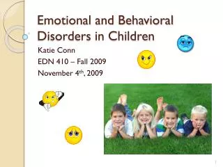 Emotional and Behavioral Disorders in Children