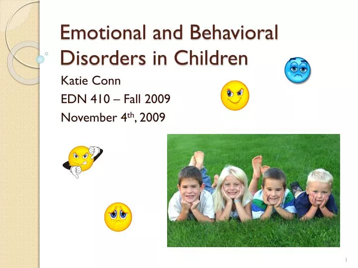 emotional and behavioral disorders in children