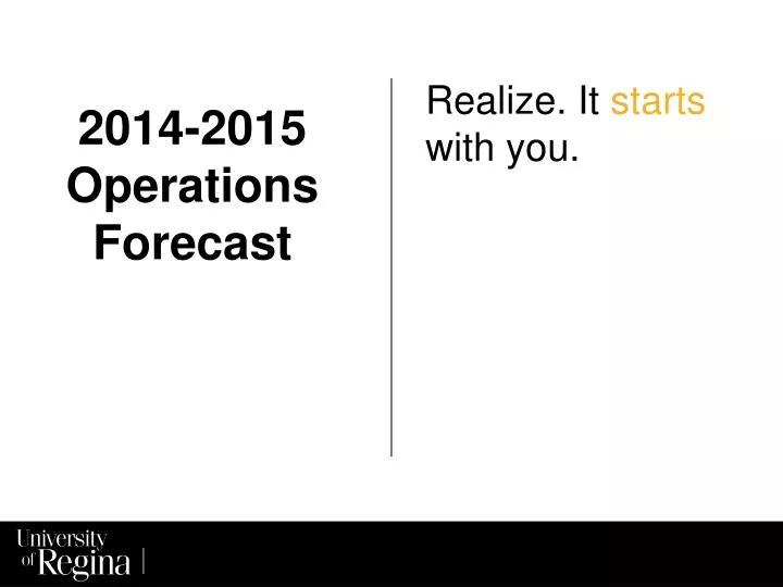 2014 2015 operations forecast