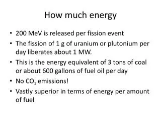 How much energy