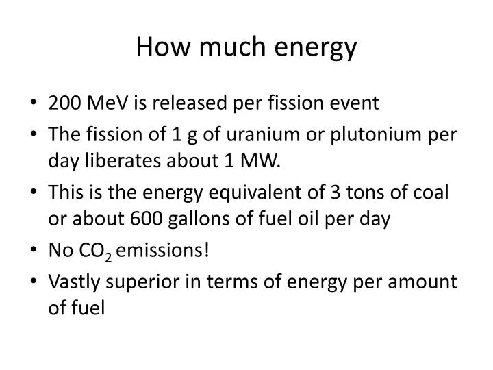 how much energy