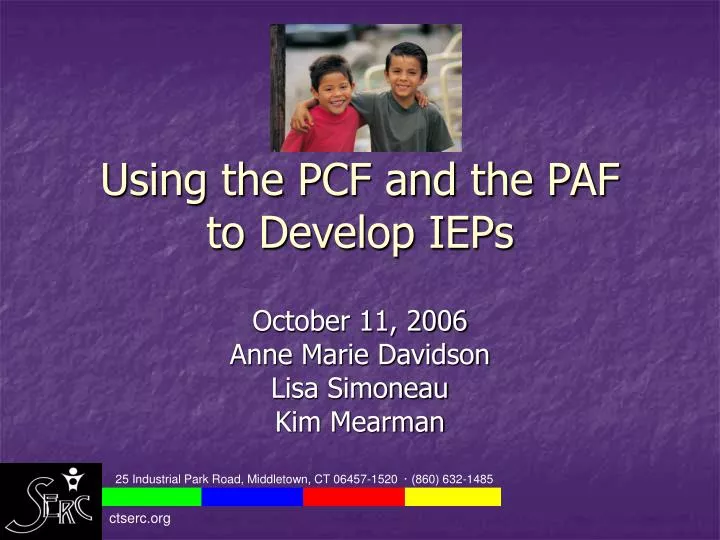 using the pcf and the paf to develop ieps