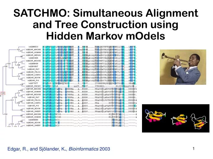 satchmo simultaneous alignment and tree construction using hidden markov models