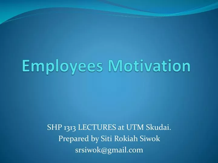 employees motivation