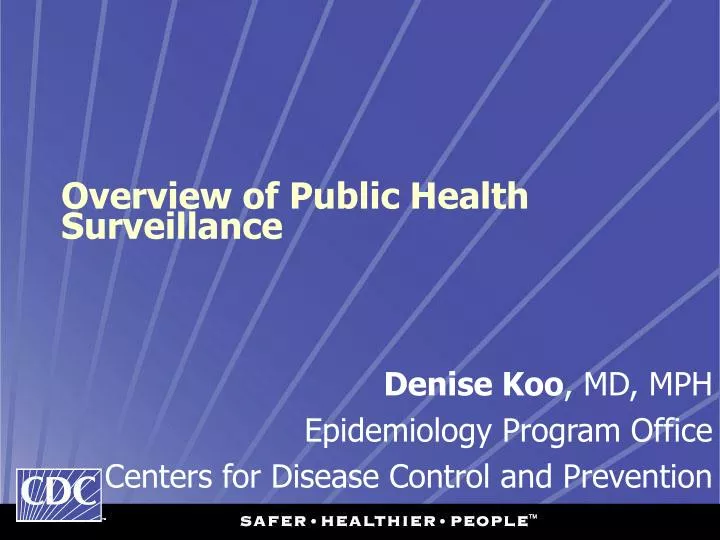 overview of public health surveillance