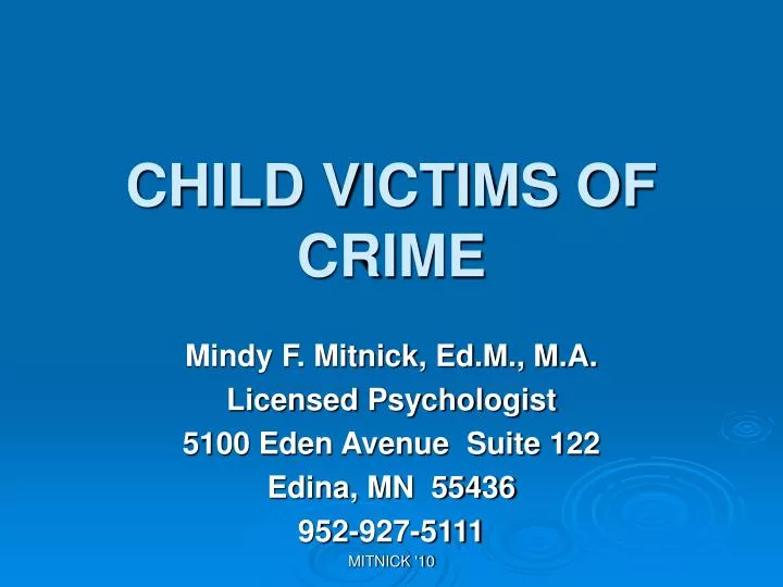 child victims of crime