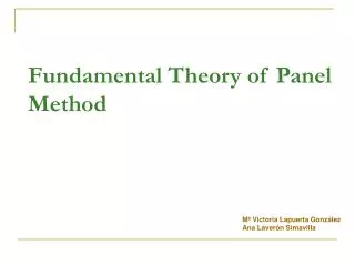 Fundamental Theory of Panel Method