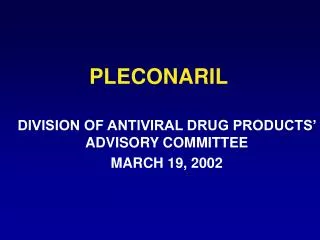 division of antiviral drug products advisory committee march 19 2002