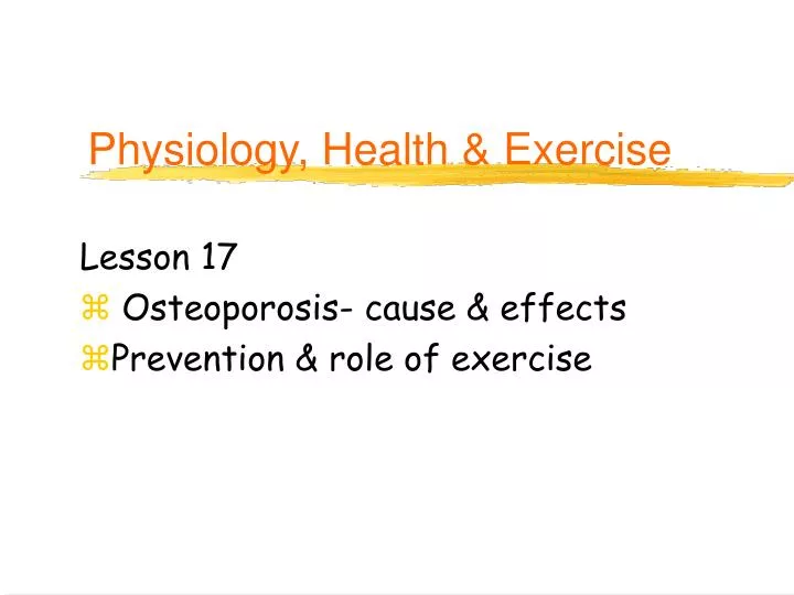 physiology health exercise