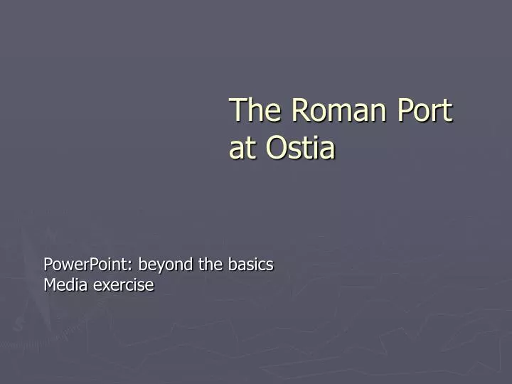 the roman port at ostia